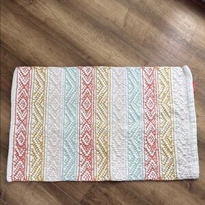 Opalhouse Pink and White Textured Bath Mat